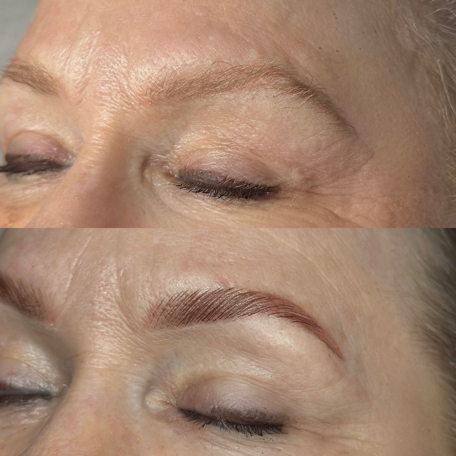 Second before-and-after Brow Lamination result